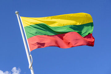flag of Lithuania flying in the wind
