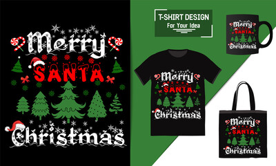 Christmas T-shirt Lettering Quote, Christmas T-shirt Design, typography vector a mug, and funny Christmas ready for print