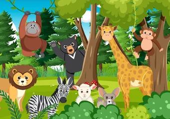 Cute wild animals in the forest © blueringmedia