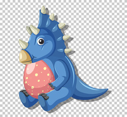 Cute triceratops dinosaur isolated