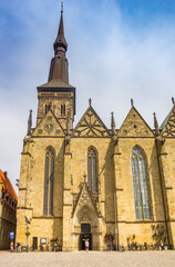 Front of the historic Marienkirche church in Osnabruck, Germany