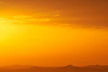 sun ray is go down and amazing dramatic orange cloud