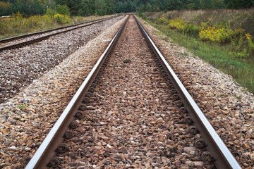 Obraz premium Train track/ railroad - perspective