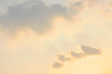 sun ray is go down and amazing dramatic orange cloud
