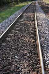 Fototapeta premium Train track/ railroad - perspective