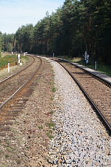 Obraz premium Train track/ railroad - perspective
