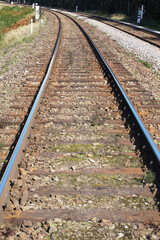 Fototapeta premium Train track/ railroad - perspective