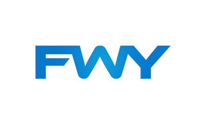 FWY letters Joined logo design connect letters with chin logo logotype icon concept