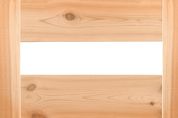Empty wooden photo frame isolated  on white background