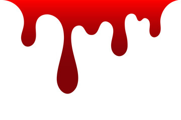 Blood drip cartoon. Halloween bloodstain isolated white background. Splatter stain. Horror drop flow. Red scare ink. Blot texture. Colorful splash. Stream bleeding. Flowing liquid Vector illustration - 512755016