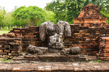 June 6, 2022, Sukhothai National Historical Park, the old city of Thailand 800 years ago, Sukhothai...