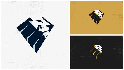 Simple modern lion logo