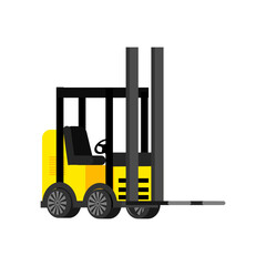 Illustration of forklift truck isolated