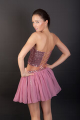 Fototapeta premium portrait of a slender girl in a corset