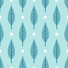 Autumn leaf seamless pattern vector simple leaves