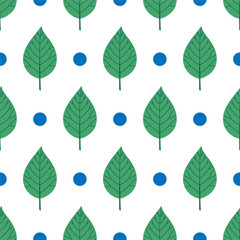 Obraz premium Autumn leaf seamless pattern vector simple leaves