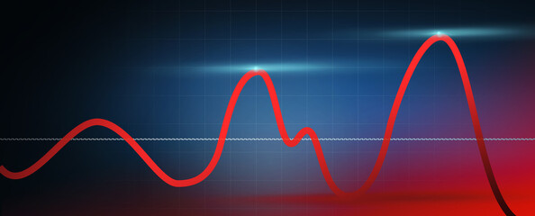 Market volatility - financial planning and financial markets, Market fluctuation and financial crisis safety concept as a volatile stock market with price volatility 3D illustration