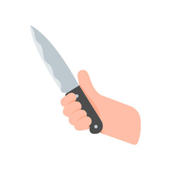 A knife weapon. The weapon of a robber in a murder case.