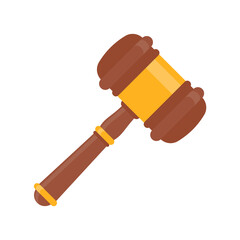 judge hammer Use knocks to decide a lawsuit. A wooden hammer to hit the auction close.