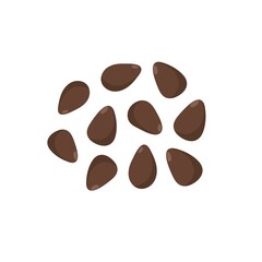 Chia seeds isolated element. Vegetarian and vegan nutrition. Healthy cooking. Vector illustration