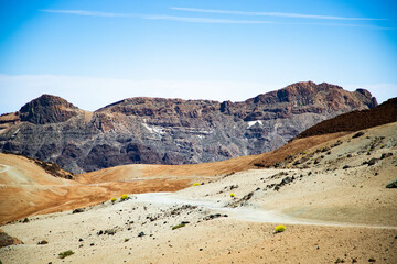 woman hiking in El Teide national park  Tenerife