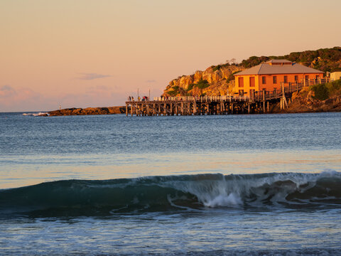 sunset over the bay
