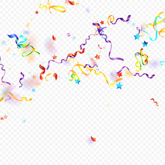 Naklejka premium ribbon spiral confetti carnival color shine gift