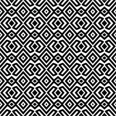 Vector pattern with symmetrical elements . Monochrome striped background.Black patterns.