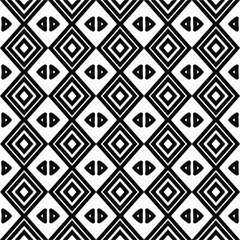 Vector pattern with symmetrical elements . Monochrome striped background.Black patterns.