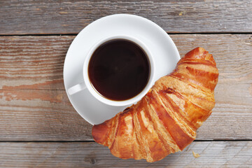 Croissant and coffee
