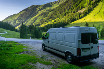 motorhome on the road