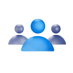 People 3d icon. Man avatars. Isolated object on a transparent background