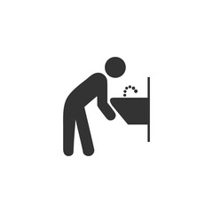 Drinking fountain sign or symbol