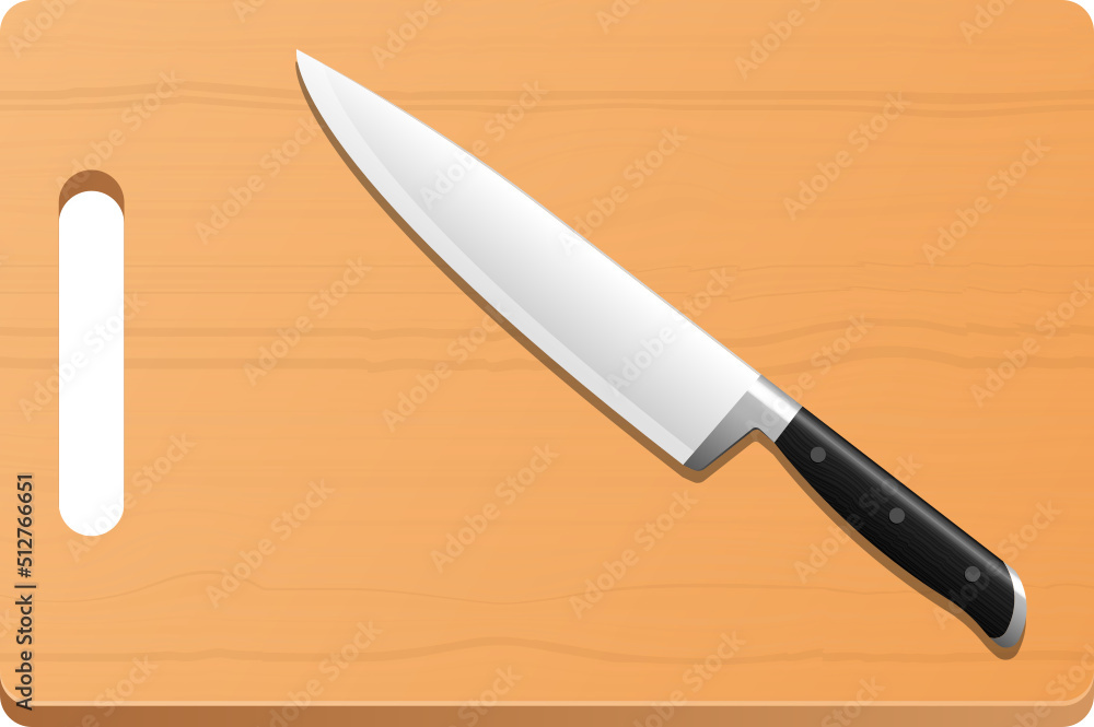 Wall mural kitchen knife clipart design illustration