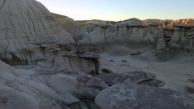 Ah Shi Sle Pah Wilderness In New Mexico, Tilt Up Revealing View