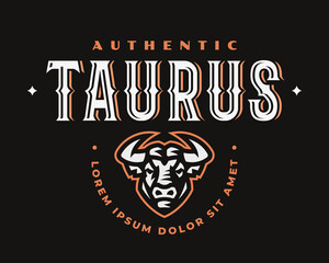 Bull modern logo, emblem design editable for your business.Taurus vector illustration.