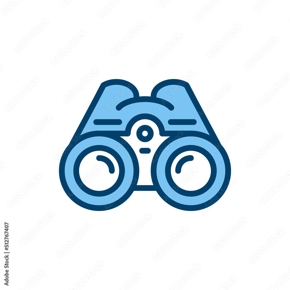 Aufkleber binocular line icon. linear style sign for mobile concept and web design. outline vector icon. symbo