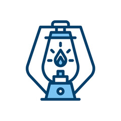 Camping lantern line icon. linear style sign for mobile concept and web design. Outline vector icon. Symbol, logo illustration. Vector graphic