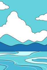 背景イラスト_海の風景