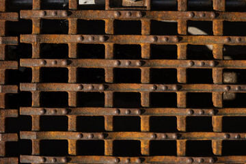 The texture of old rusty metal plate