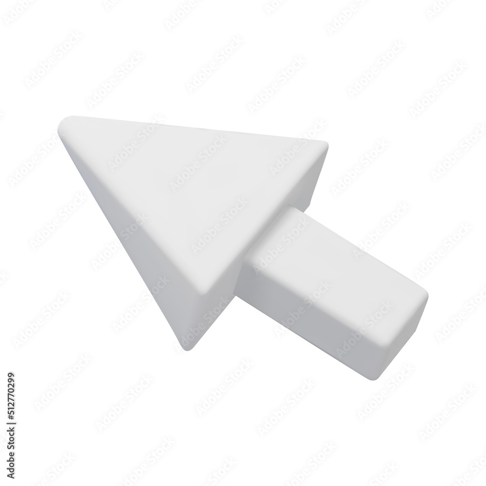 Aufkleber cursor 3d icon. graphic symbol of a computer mouse. isolated object on a transparent background