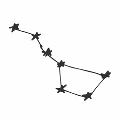 Hand drawn Big Dipper constellation. Vector illustration