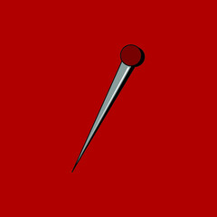 illustration vector graphic of needle good for business tailor tool.