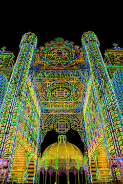 Festival of lights in Scorrano, Salento, South Italy