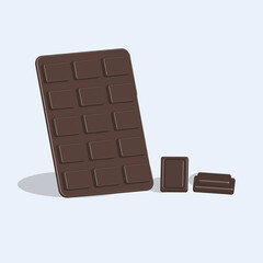 dark chocolate bar icon vector cartoon illustration best for your picture decoration