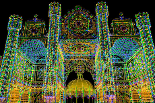 Festival of lights in Scorrano, Salento, South Italy