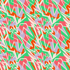 Seamless abstract urban pattern with curved geometry elements