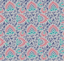 Fototapeta na wymiar Colorful paisley floral pattern, textile , Rajasthan, royal India 