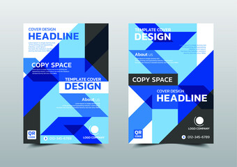 Corporate book layout design template. Business Financial for background, Fold leaflet, Flyer, Magazine, Annual report, Book Cover, Flat style vector illustration artwork A4 size.