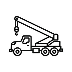 truck crane icon. vector illustration